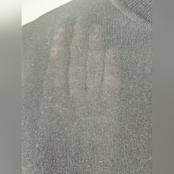 Zara Mockneck Fine Knit Classic Black Sweater Top Long Sleeve Size M - Picture 7 of 7